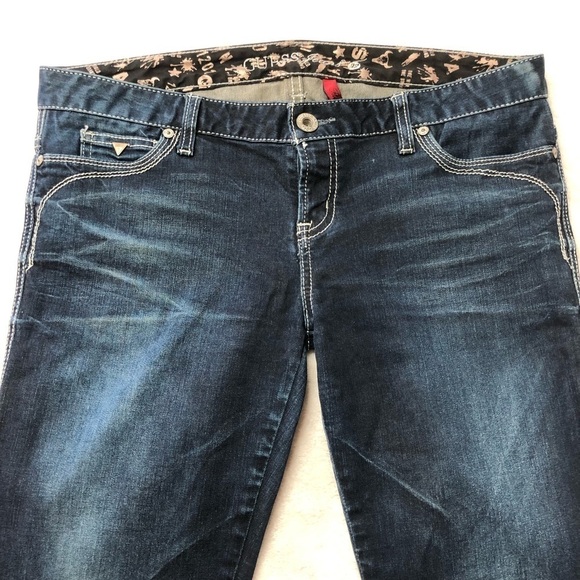 Guess Flirty Skinny Stretch Dark Wash Jeans 32 - Picture 2 of 13